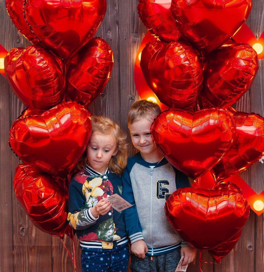 Фольговані сердечка (45 см) червоного кольору