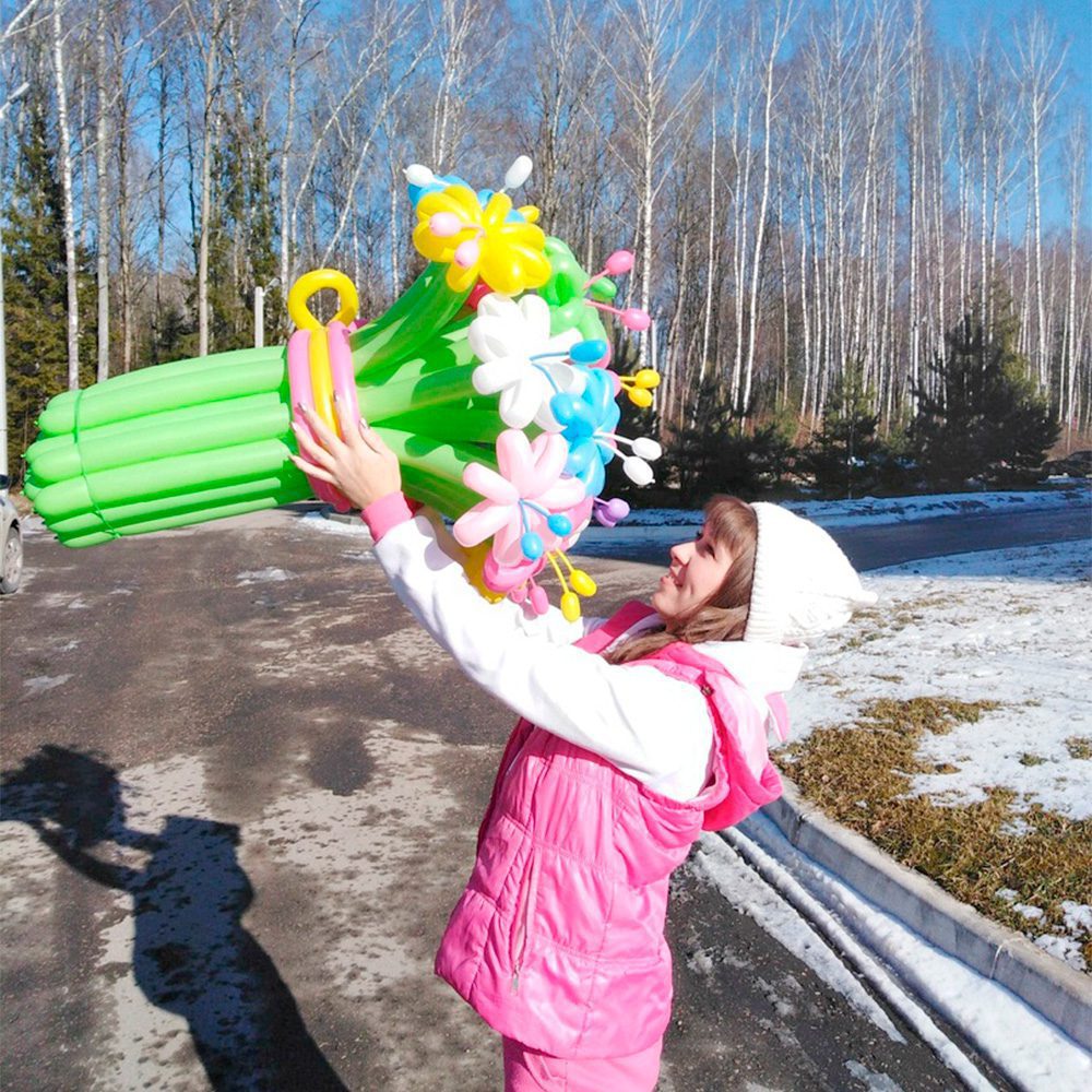 Букет квітів із повітряних куль "Феєрія весняних барв"