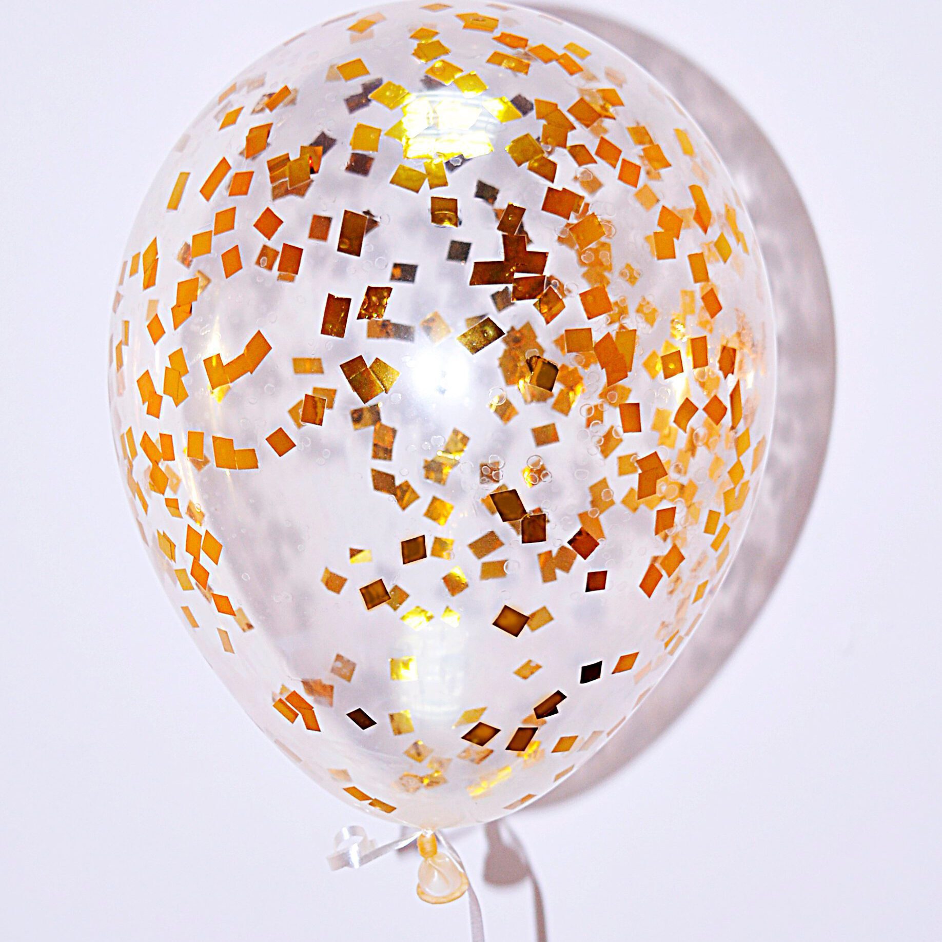 Куля з конфетті (золоті квадратики)