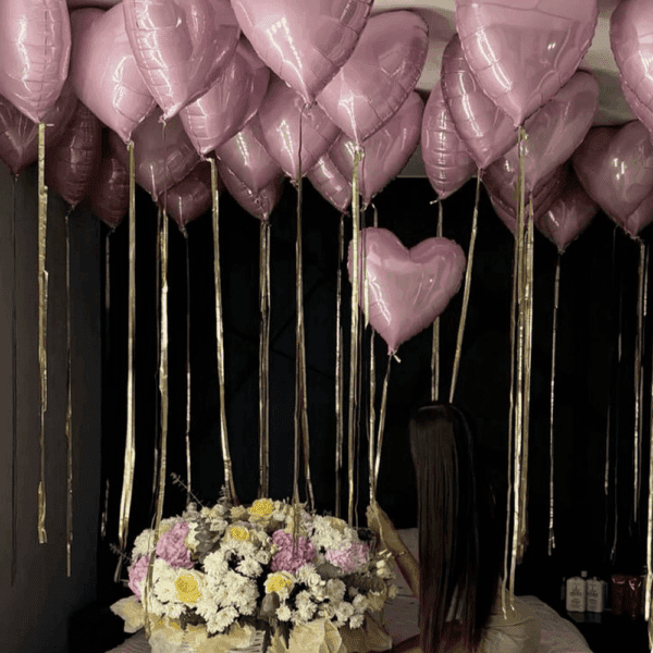 Оформлення кулями "Ніжно-рожева насолода"