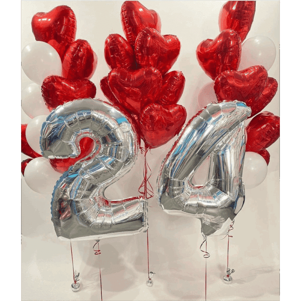 Святковий набір куль "Red & Silver"