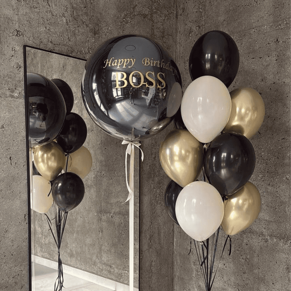 Набор шаров "С днем рождения босса"