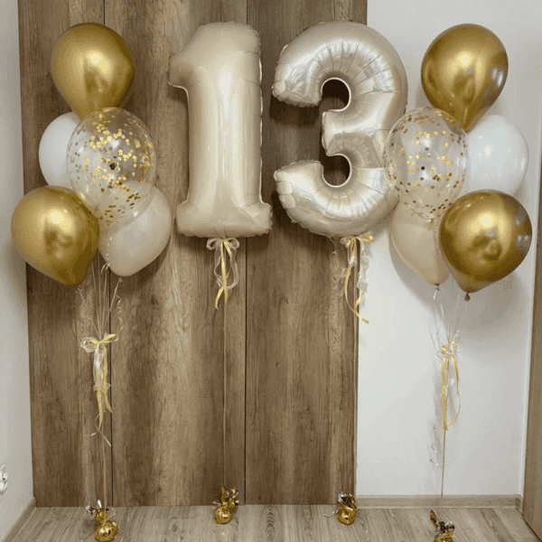 Композиция из шаров "Золотое сияние"