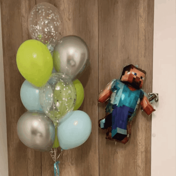 Набор шаров для мальчика "Приключения в кубическом мире"