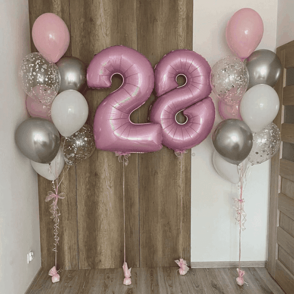 Ніжне оформлення кульками "Рожеве сяйво"