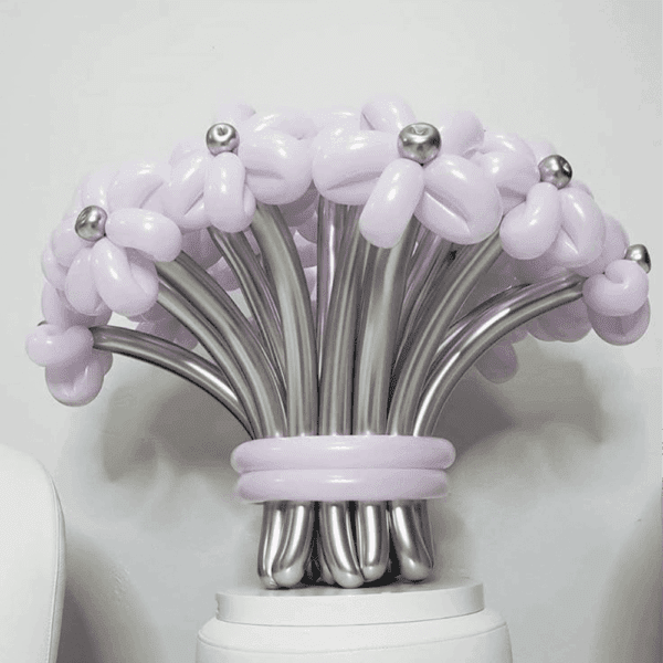 Букет цветов "Серебристо-лиловая красота"