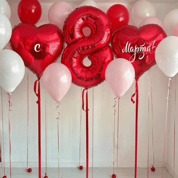 Фотозона з куль до 8 Березня "Весняне серце"