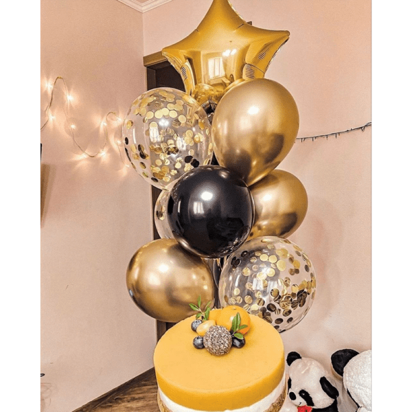 Зв'язка куль "Золоте свято сяйва"