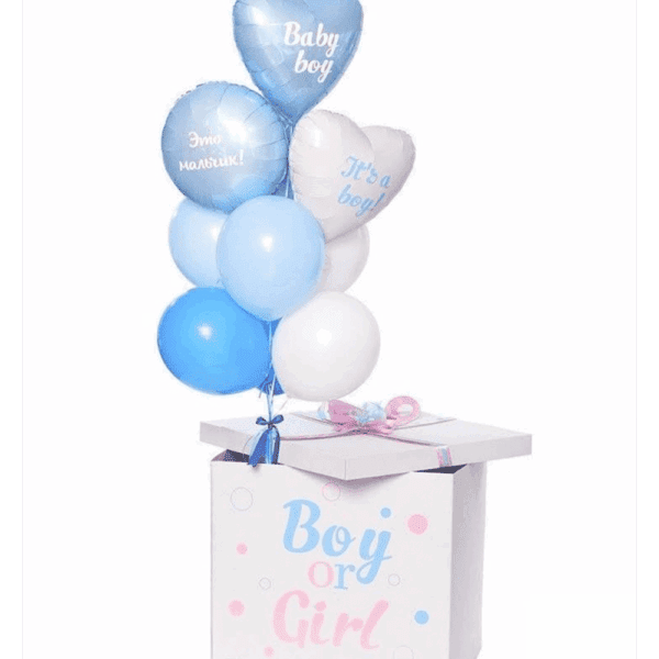 Коробка сюрприз с шарами "Boy or Girl"