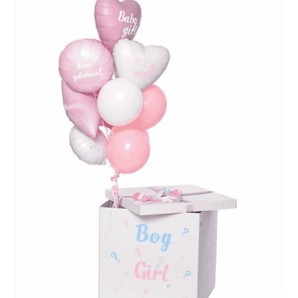 Коробка сюрприз с шарами "Boy or Girl"