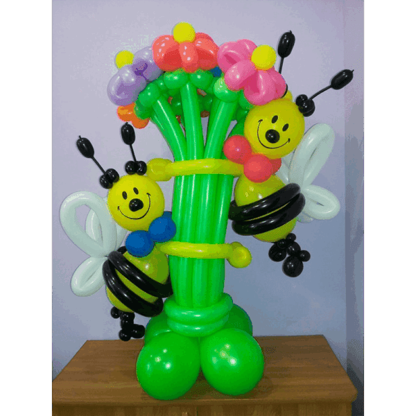 Композиция из воздушных шаров "Пчелки труженицы"