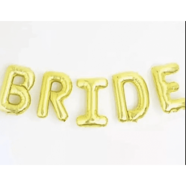 Фольгована гірлянда з повітрям Bride золото