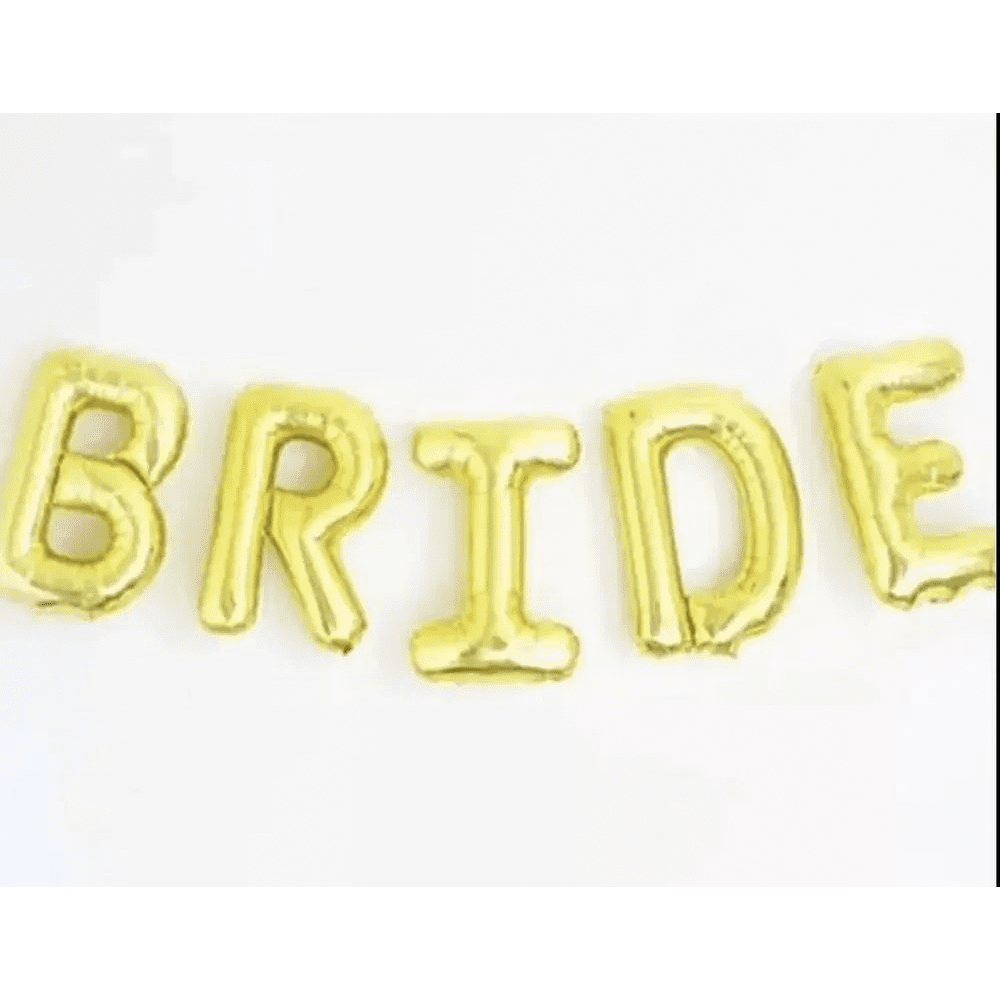 Фольгована гірлянда з повітрям Bride золото