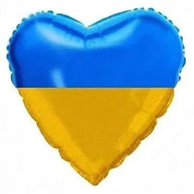 Фольгированный шарик с рисунком «Флаг Украины»
