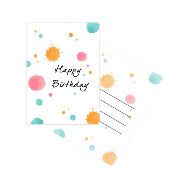 Міні-листівка “Happy Birthday - Фарби"