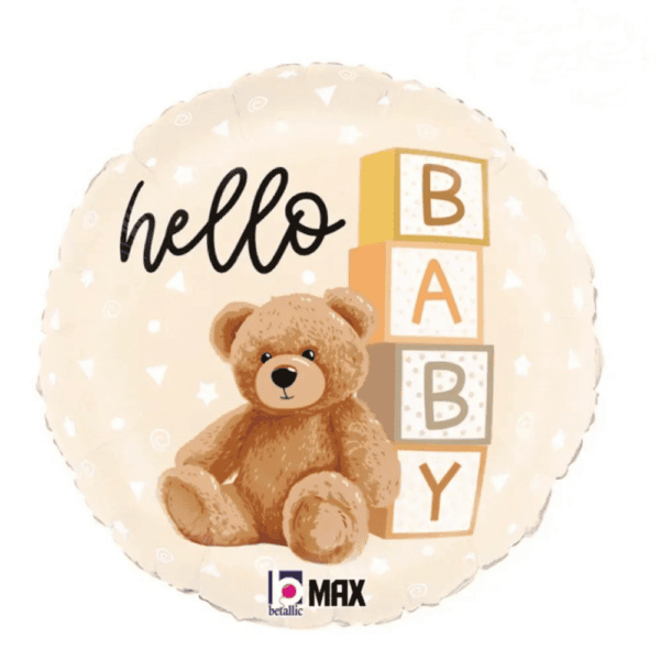Фольгированный шарик с рисунком «Hello baby»