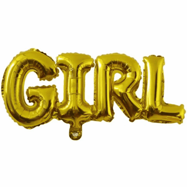 Фольгована гірлянда “Girl” (золото)
