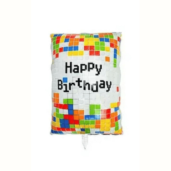 Фольгована фігура "happy birthday кольорова"