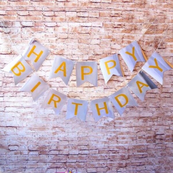 Гірлянда Happy Birthday (Срібний).