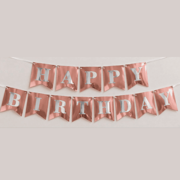 Гірлянда Happy Birthday (Рожеве золото).