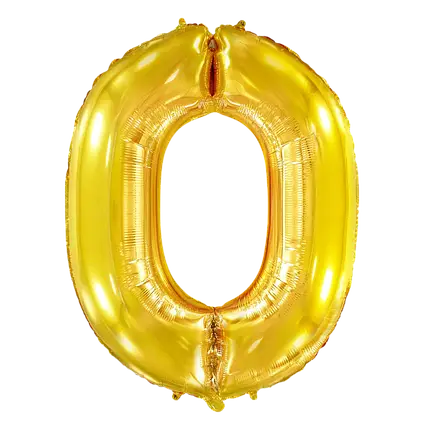 Фольгована цифра 0 золото (100 см)