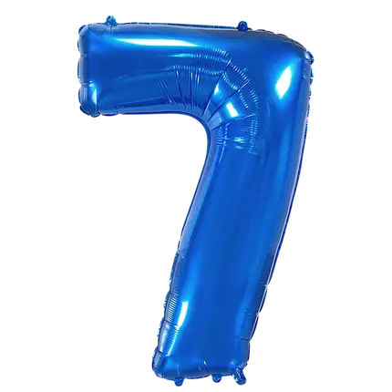 Фольгована цифра 7 синя (100см)