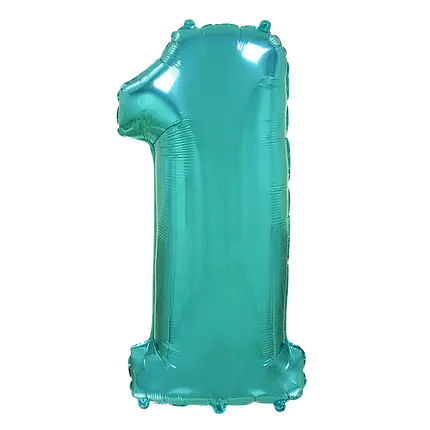 Фольгована цифра 1 тіфані (100 см)