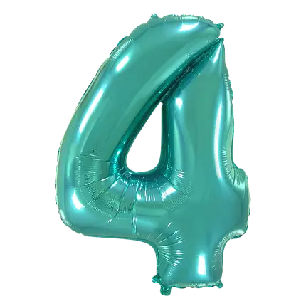 Фольгована цифра 4 тіфані (100 см)