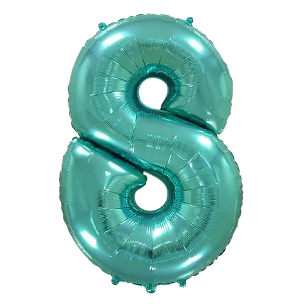 Фольгована цифра 8 тіфані (100 см)