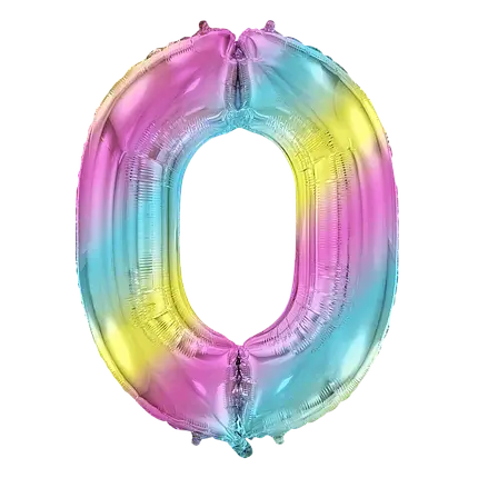 Фольгована цифра 0 градієнт (100см)