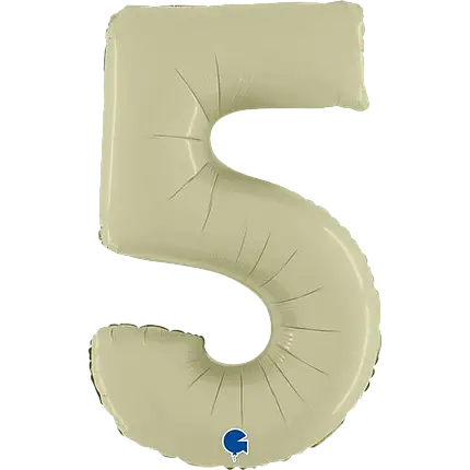 Фольгована цифра 5 оливка (100см)