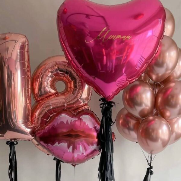 Композиция из шаров "Kiss & Love"