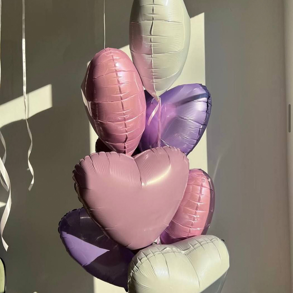 Связка шаров "Нежность в сердцах"