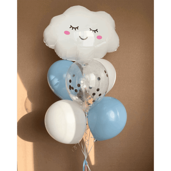 Зв'язка куль "Вітаємо! З народженням хлопчика!"