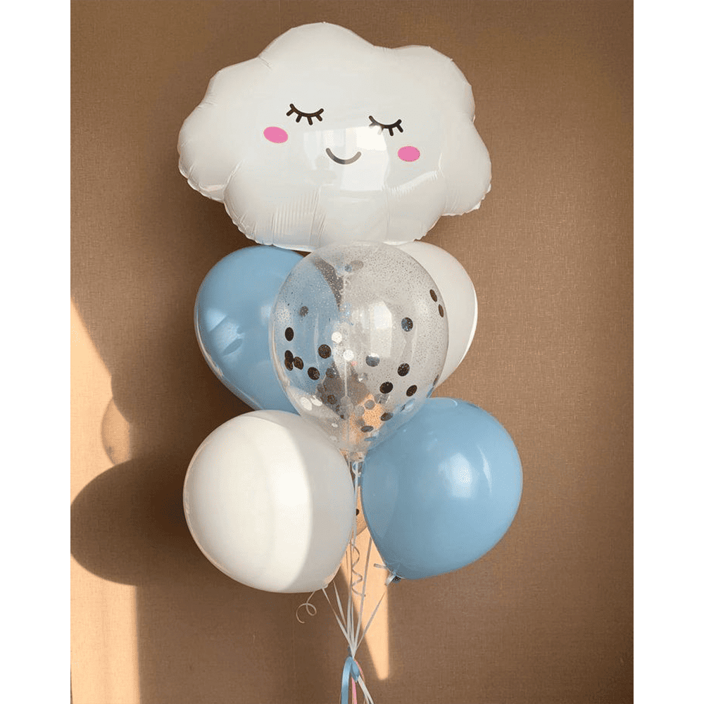 Зв'язка куль "Вітаємо! З народженням хлопчика!"