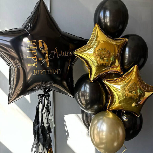 Композиция из шаров "Золотая ночь"