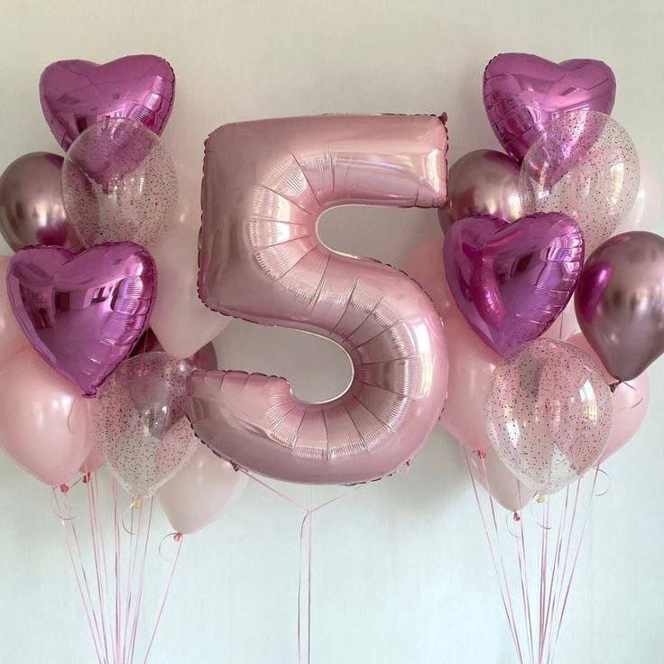 Композиція із куль "Рожева краса"