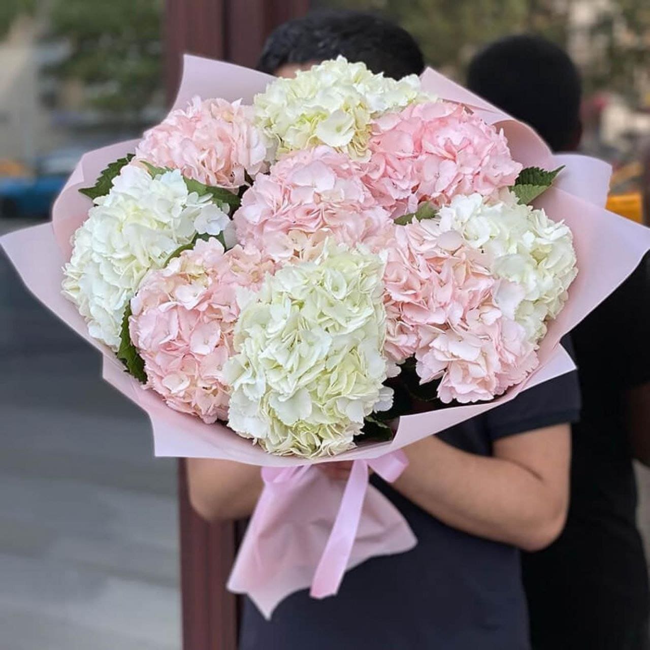 Букет из гортензии "Зефирное облачко"