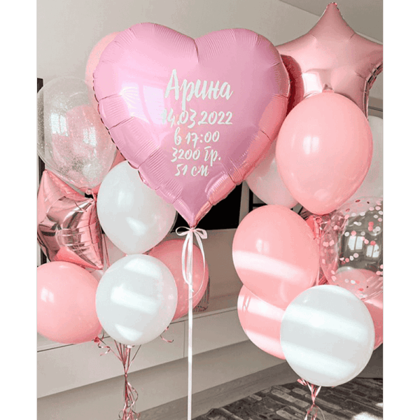 Набір куль "Зустрічаємо нашу дівчинку!"