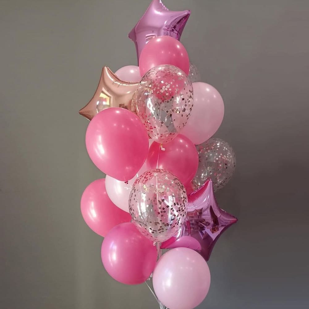 Зв'язка куль "Рожевий феєрверк радості"