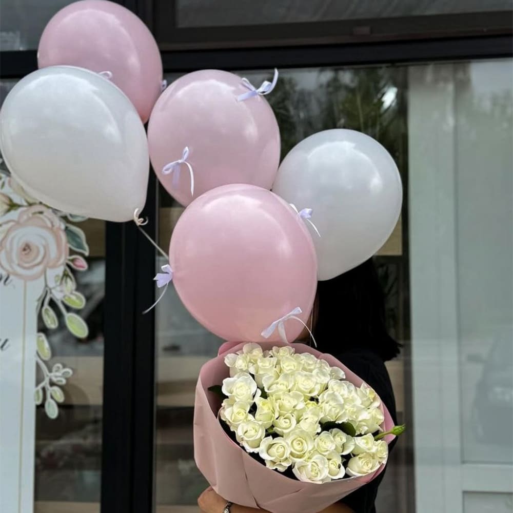 Зв'язка куль з бантиками "Легкість мрій"