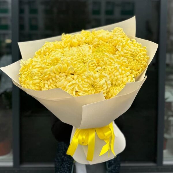 Букет из хризантем "Солнышко"