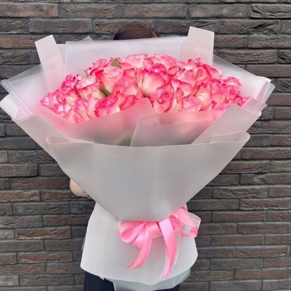 Букет из роз "Розовое вдохновение"