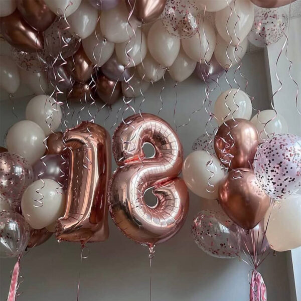 Стильное оформление шарами на праздник "Шик и блеск"