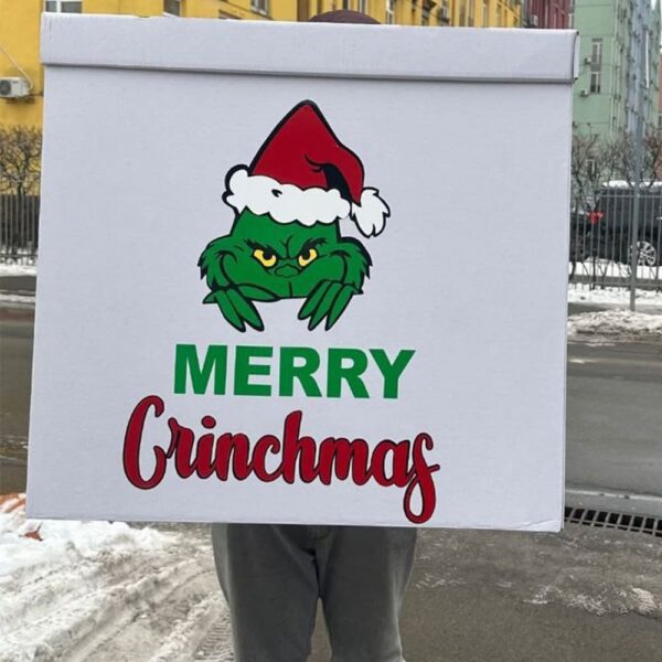 Коробка-сюрприз "Праздничная улыбка Гринча"