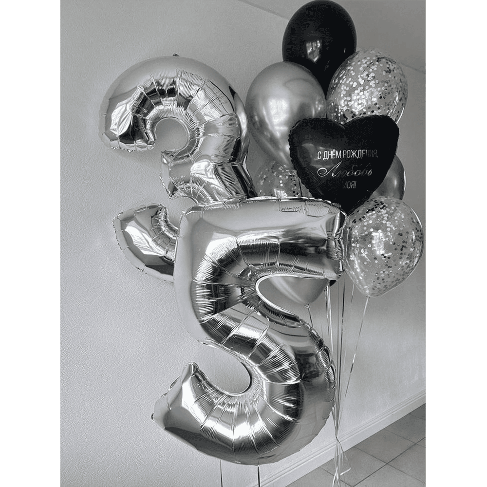 Композиція із куль "Black Silver style"