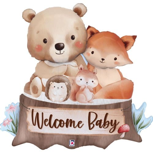Фольгована фігура "Welcome Baby, звірята"