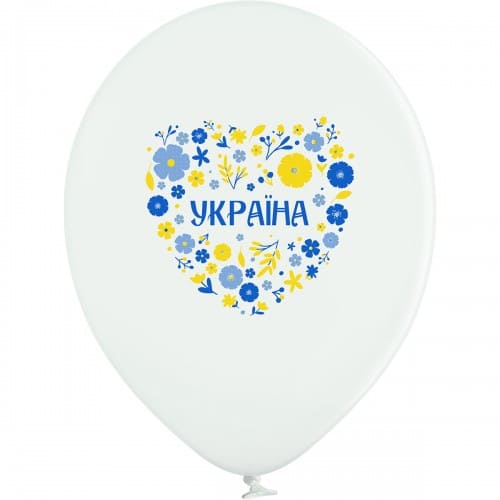 Латексный шар с рисунком «Украина»