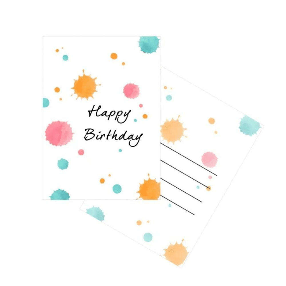 Міні-листівка “Happy Birthday - Фарби"