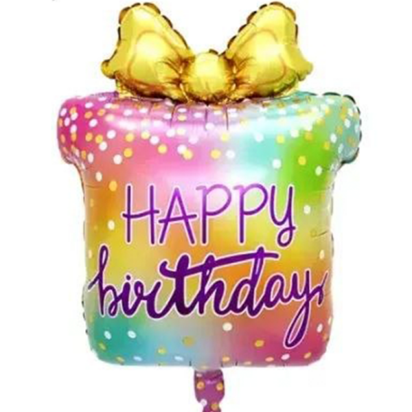 Фольгована фігура "Подарунок Happy Birthday"